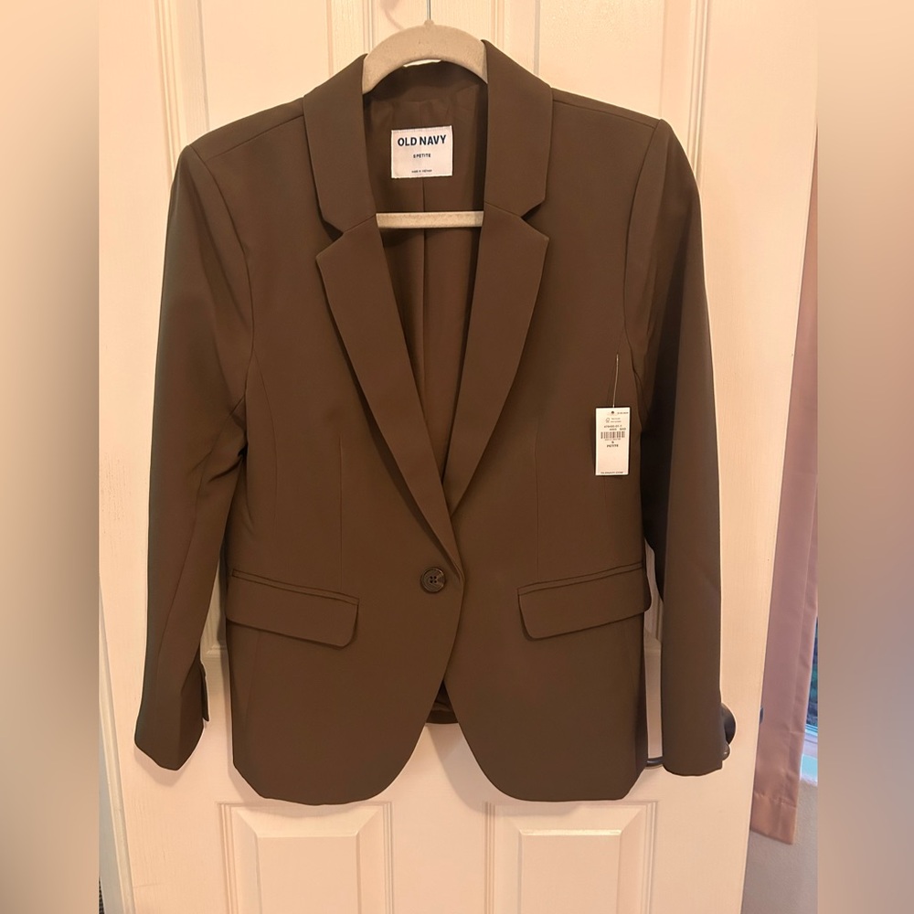 OLD NAVY Taylor Fitted Blazer – Reishi Brown – S Petite NWT